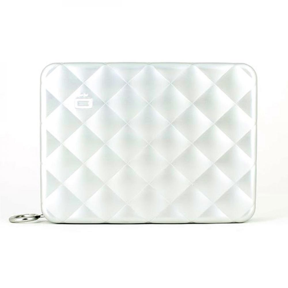 Кошелек на молнии OGON Quilted passport, серебристый Кошелек на молнии OGON Quilted passport, серебристый