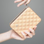 Кошелек на молнии OGON Quilted passport, розово-золотистый